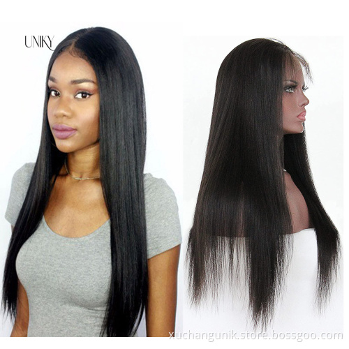 Uniky Straight Hair 360 Transparent Full Lace Frontal Wig Raw Mink Brazilian Virgin Human Hair HD Lace Front Wig Pre Plucked
